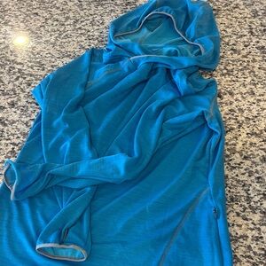 Patagonia Blue Hooded Long Sleeve Top